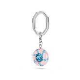 Dulcis key ring, Round cut, Multicolored, Rhodium plated
